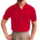 thumbnail image 1 of Camisas Y Playeras Camisa de algodón para hombre Camisa de solapa de manga corta de color sólido de moda casual (Red, 3XL), 1 of 5