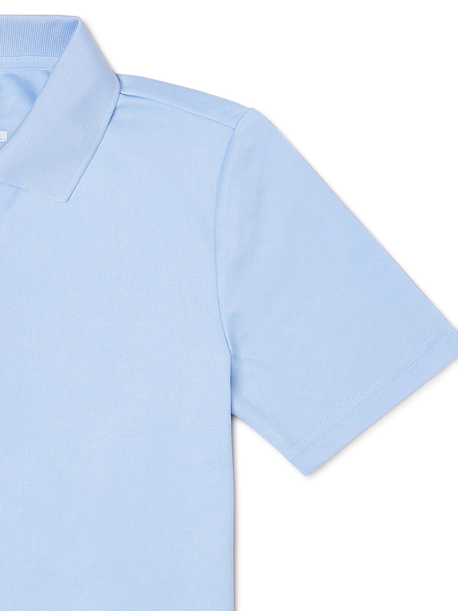 Wonder Nation Boys School Uniform Short Sleeve Performance Polo Shirt, 2-Pack, Sizes 4-18 & Husky