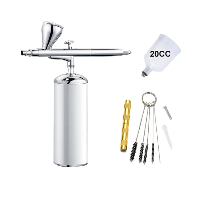 Upgraded Auto Mini Airbrush Kit with Compressor 0.3mm Nozzles Portable Handheld Single-Action Cordless Gun Set For Tattoo DIY ,Unique Blowing