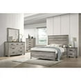 thumbnail image 2 of Bowery Hill Wood 7-Drawers Bedroom Dresser with Mirror Set in Gray, 2 of 12