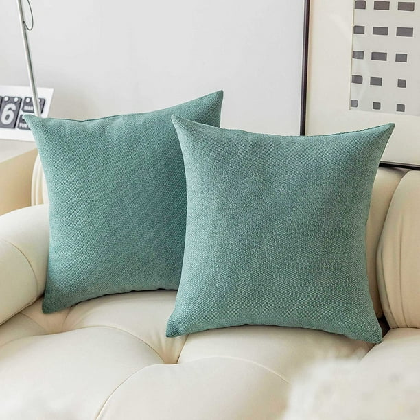 Teal and sales cream throw pillows