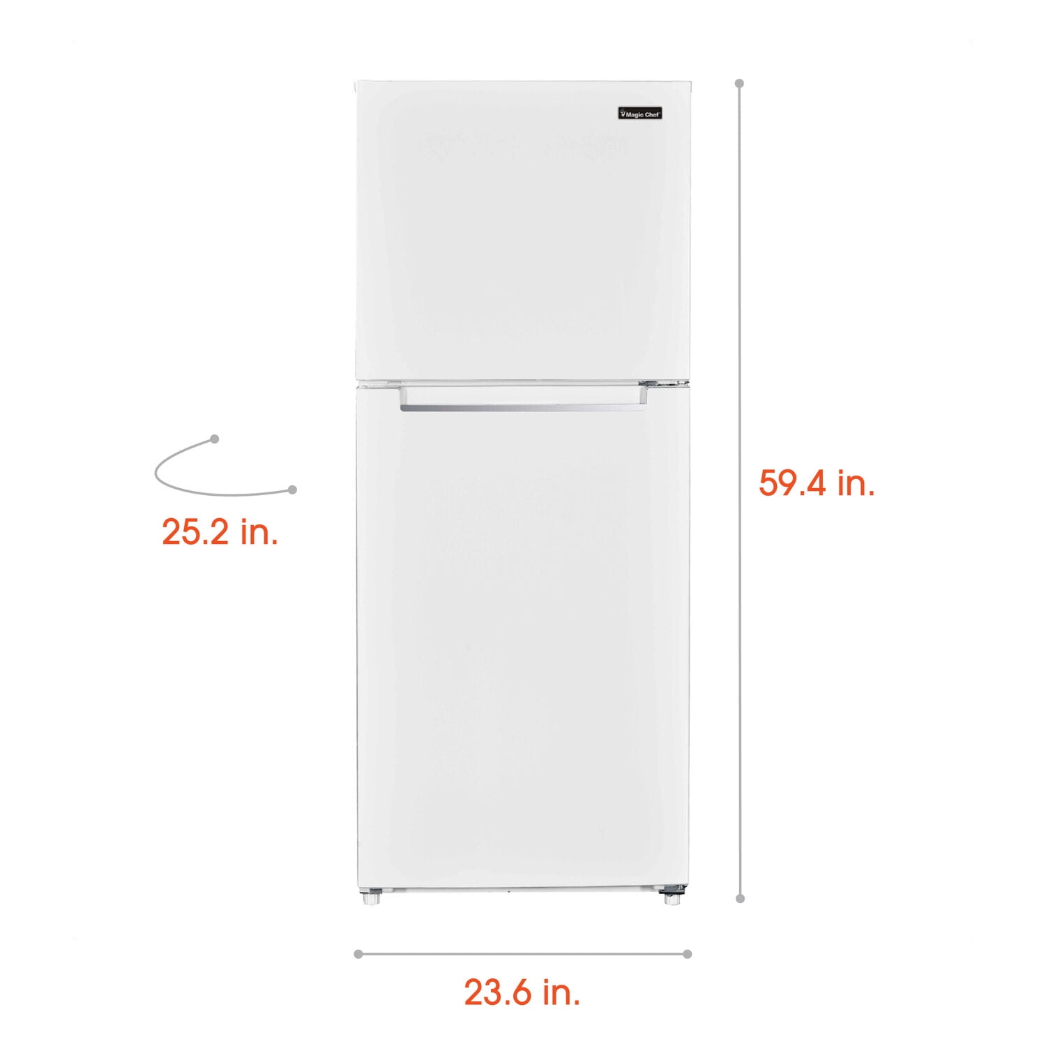 Magic Chef 10.1-cu. ft. Refrigerator with Top Freezer in White