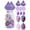 Purple bottle set of 14 pieces, variant on Mini foundation make-up sponge reusable makeup remover pad 14 PCS