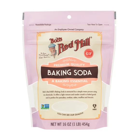 Bob's Red Mill, Double Acting Baking Soda, Shelf Stable 16 oz Plastic Bag pack of 1