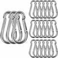 thumbnail image 1 of Gancho de seguridad de acero inoxidable M6, 20 PCS Gancho de seguridad resistente - Gancho de seguridad de acero inoxidable Capacidad de carga de 120 kg / 260 lb, Gancho de seguridad oscilante 304 - 60 mm x φ6 mm, 1 of 5