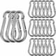 thumbnail image 1 of Gancho de seguridad de acero inoxidable M6, 20 PCS Gancho de seguridad resistente - Gancho de seguridad de acero inoxidable Capacidad de carga de 120 kg / 260 lb, Gancho de seguridad oscilante 304 - 60 mm x φ6 mm, 1 of 5