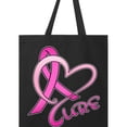 thumbnail image 4 of Inktastic Cure Breast Cancer Awareness Pink Ribbon Tote Bag, 4 of 4