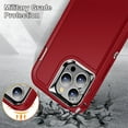 thumbnail image 6 of JTCASES for iPhone 11 Pro Max Case, Shockproof Anti-drop PC Frame Anti-slip Strip Silicone Back Shell Rugged Anti-scratch for iPhone 11 Pro Max (6.5" 2019) - Red, 6 of 8