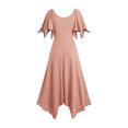 thumbnail image 5 of Amzcrzy Robes pour Femmes Tendance à Manches Courtes Col Rond Robes Gothiques pour Femmes Tunique à Blocs de Couleur Robe Maxi 2TG, 5 of 5