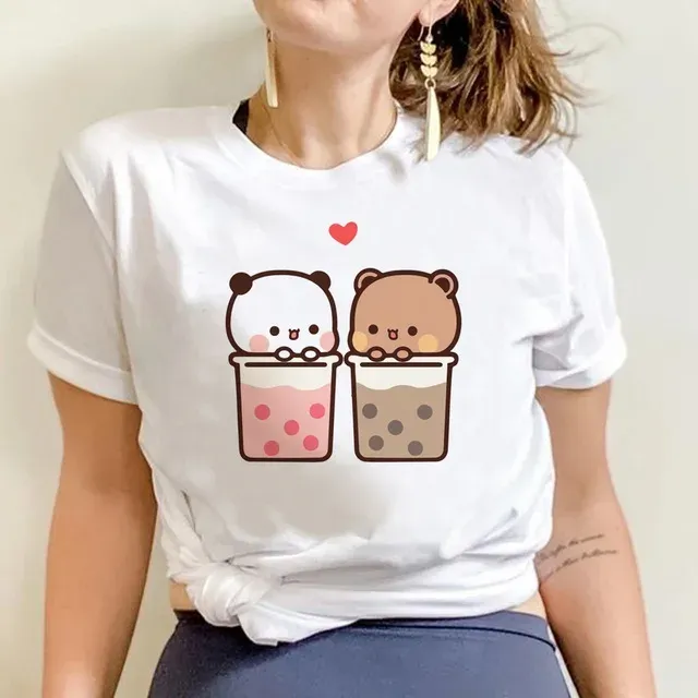 Dudu♡ Bubu Dudu T Shirt Women Kawaii Cartoon Y2k Punk Funny T