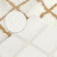thumbnail image 4 of HMETOL Checkered Non Slip Bath Mats, Soft Fluffy Absorbent Bathroom Rugs for Shower, Sink Brown-1 16" x 24", 4 of 6