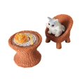 thumbnail image 3 of Figura de gato en miniatura, modelo de mesa y silla, juguete realista de juego de simulación con muebles, modelo para micropaisaje de jardín de hadas. Gato con garras abiertas, 3 of 8
