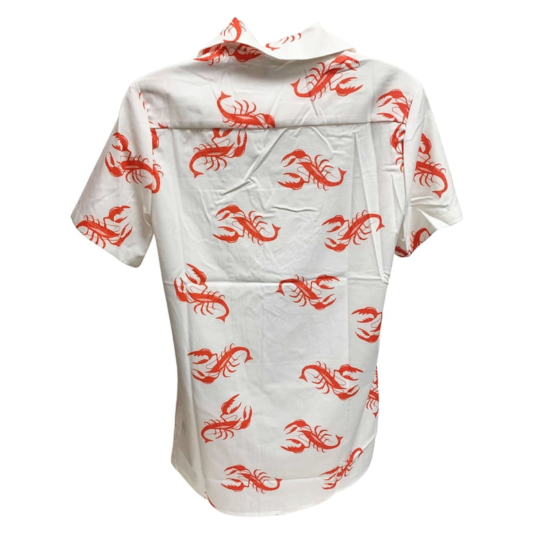 Cosmo Kramer Lobster Shirt White Button Down Up Adult Mens 90s