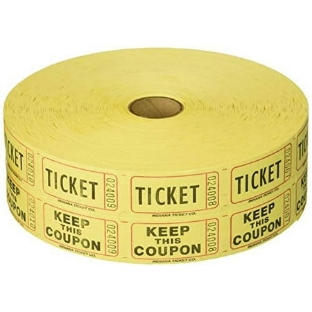 Yellow Double Ticket Roll, Party Favor