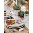 thumbnail image 5 of Fall Maple Leaves Cloth Napkins Set of 6 Reusable Dinner Napkins, Happy Thanksgiving Pumpkins Country Plank Cocktail Napkin Washable Table Napkins for Wedding/Holiday Party/Baby Shower 20"x20", 5 of 7