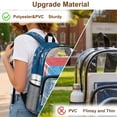 thumbnail image 7 of SEANATIVE Kids See Through Backpack Clear Transparent Bag School Bookbag Stylish Daypack PVC Rucksacks for Elementary Middle High School Student, American Flag Butterfly 1776-2026 250 Years, 7 of 7