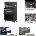 thumbnail image 5 of Tool chest 8-Drawer High Capacity Rolling Tool box with Wheels, Detachable Cabinet Storage ToolBox with Drawers, Metal Tool Cart with Toolbox for Garage Workshop Warehouse (Black), 5 of 6