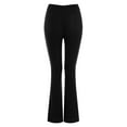 thumbnail image 4 of Mepaouo Women's Flare Skinny Pants Stretch Leggings Bootcut Slim Fit Yoga Pants Y2k Joggers(Black,2XL), 4 of 4