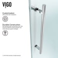 thumbnail image 5 of VIGO Elan 56 to 60 in. W x 66 in. H Sliding Frameless Tub Door in Chrome with 3/8 in. (10mm) Clear Glass, 5 of 14