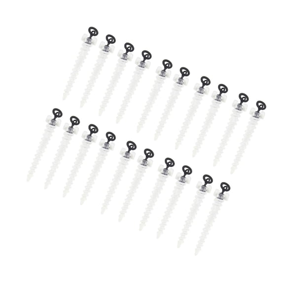 20Pcs Carp Boilie Baits Screw Artificial Carp Baits Lure Hair Rigs Fishing Baits Screw with Rings Swivels Enduring