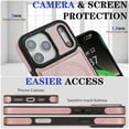 thumbnail image 6 of ELEHOLD Magnetic Case for iPhone 17 Pro Max, Shockproof Leather Phone Case, Raised Edge for Screen & Camera,Rosegold, 6 of 7
