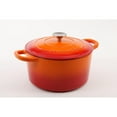 thumbnail image 1 of Crock-Pot Artisan 5 Qt Enameled Cast Iron Dutch Oven W/Lid, Sunset Orange, Round, 1 of 2