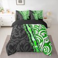 thumbnail image 2 of Manfei Abstract Swirl Stripes Twin Bedding Sets 7-Piece for Teens,Geometric Lines Bedding Comforter Set Microfiber,Black Green Breathable Sheet Sets,Lightweight Room Decor,Reversible, 2 of 8