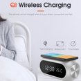 thumbnail image 4 of Wireless Charger, New 15W Wireless Charger Clock Alarm Clock Temperature High Power Wireless Charging HD Digital Display Multifunctional Desktop Wireless Charging, 4 of 9