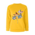thumbnail image 4 of VBARHMQRT Chandails en Molleton d'Halloween pour Femmes Chandail Décontracté à Col Rond Raglan Manches Longues Imprimé Papillon, 4 of 5