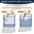 thumbnail image 4 of 2 Pack Water Float Valve 1/2 Inch, Brass Float Ball Float, 4 of 5