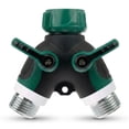 thumbnail image 3 of Hose Splitter 2 Way,Heavy Duty Garden Hose Splitters,Water Spigot Splitter,Y Connector Garden Hose Adapter,Hose Bib Splitter with Shut off Valve for Garden,Farm Watering, 3 of 13