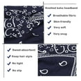 thumbnail image 3 of Wide Headbands Knot Turban Headband Hair Band Elastic Plain Fashion Hair Accessories for Women and Girls, Children - Navy blue, 3 of 5