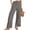 #Gray 1, variant on Vynhevius Women Straight Leg Pants Solid Drawstring Waist Side Slit Pockets Casual Trousers