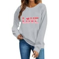 thumbnail image 5 of Valentines Day Pullover Sweatshirts Women Cute Heart Funny Valentine Sweater Tops Casual Long Sleeve Shirts, M Gray, 5 of 6