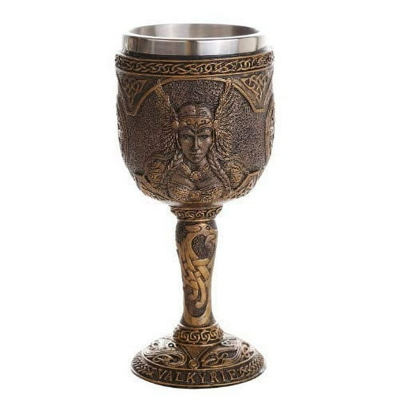 Pacific Giftware Norse Mythology Valhalla Warriors Valkyrie Wine Goblet Chalice Cup 7oz