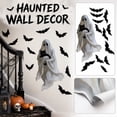 thumbnail image 3 of Kiddiway 4 Types Halloween Lantern Ghost Wall Stickers - Self-Adhesive Scary Bat PVC Decals for Window, Party - Halloween Stickers, Halloween Party Decorations,D, 3 of 9