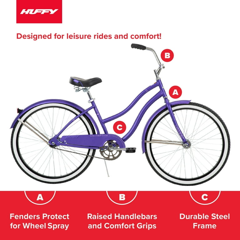 26 huffy cranbrook women's cruiser bike lilac hotsell