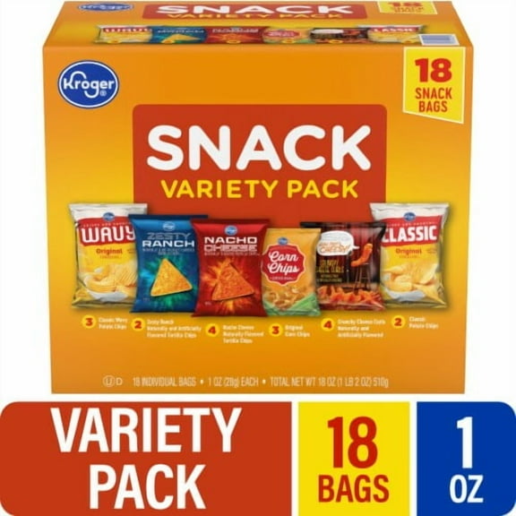 KR Potato Chip Snack Variety Pack 18 ct - Pack of 2