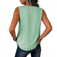 thumbnail image 5 of Asxite Tank Tops for Women Sleeveless Striped Print Round Neck Button Detail Casual Blouse, 5 of 5