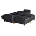 thumbnail image 3 of Sala Modular Makora Morelli Memory Foam Negro Chenille De 5 Módulos, 3 of 10
