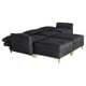 thumbnail image 3 of Sala Modular Makora Morelli Memory Foam Negro Chenille De 5 Módulos, 3 of 10