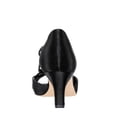 thumbnail image 3 of XYD Women Chic Rhinestone Crossed Strappy Sandals Peep Toe Studded Pumps Low Heel Prom Dance Shoes Size 7 Black, 3 of 4