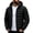 Black, variant on Mens Big and Tall Hooded Puffer Jackets Trendy Casual Quilted Long Sleeve Full Zip Up Winter Thermal Outerwear Comfort Loose Fit Coats with Pockets