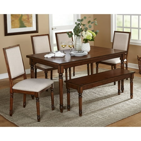 Tms Simple Living Vintage Oak 6 Piece Venus Dining Set With