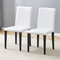 Newest Two Comfortable Pu Dining Chairs Multifunctional White Dining Chair 2 Pcs