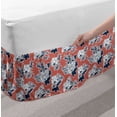 thumbnail image 2 of Vintage Floral Bed Skirt, Abstract Concept Theme Traditional Japanese Flowers Pattern Squares Shape, Elastic Bedskirt Dust Ruffle Wrap Around for Bedding Decor, 4 Sizes, Multicolor, by Ambesonne, 2 of 2