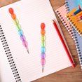 thumbnail image 3 of Miangastore Plastic Stacking Pencils with Sharpened Nibs for Kids Assorted Color 15Pcs, 3 of 8