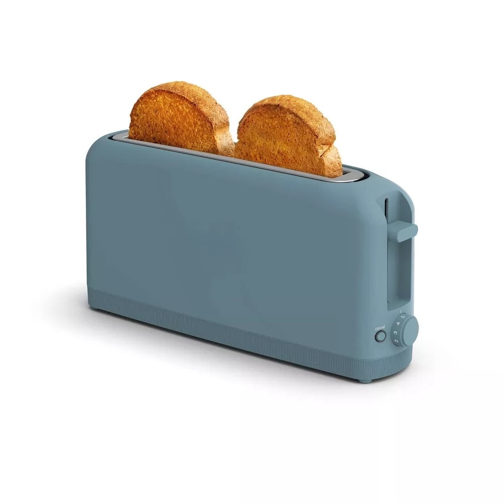 2-Slice Slim Toaster, 900 Watts, Metal Material, 6.85H x 14.88W x 3.58D