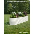 thumbnail image 4 of Cherish Oval Raised Bed - 0.6mm Thick Galvanized Steel Planter Box with Open-Bottom Design, Effortless Tool-Free Assembly for Vegetables/Herbs/Trees, 4 of 8