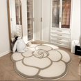 thumbnail image 2 of VIKAMA 1 alfombra de lujo ligera de imitación de cachemira con diseño de camelia para sala de estar, dormitorio, sofá, alfombra resistente a la suciedad, decoración del hogar, 2 of 4